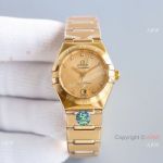 Swiss Super Clone Omega Constellation Cal.8700 All Gold Watch 29MM